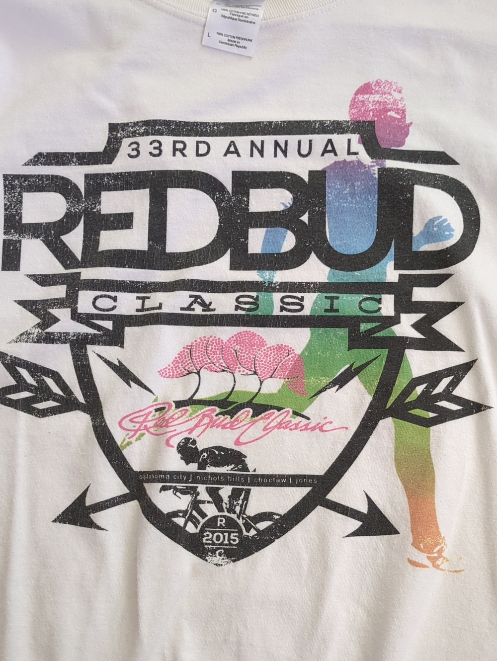 2015 Red Bud Classic Marathon Event Tee - White with Multicolor Print